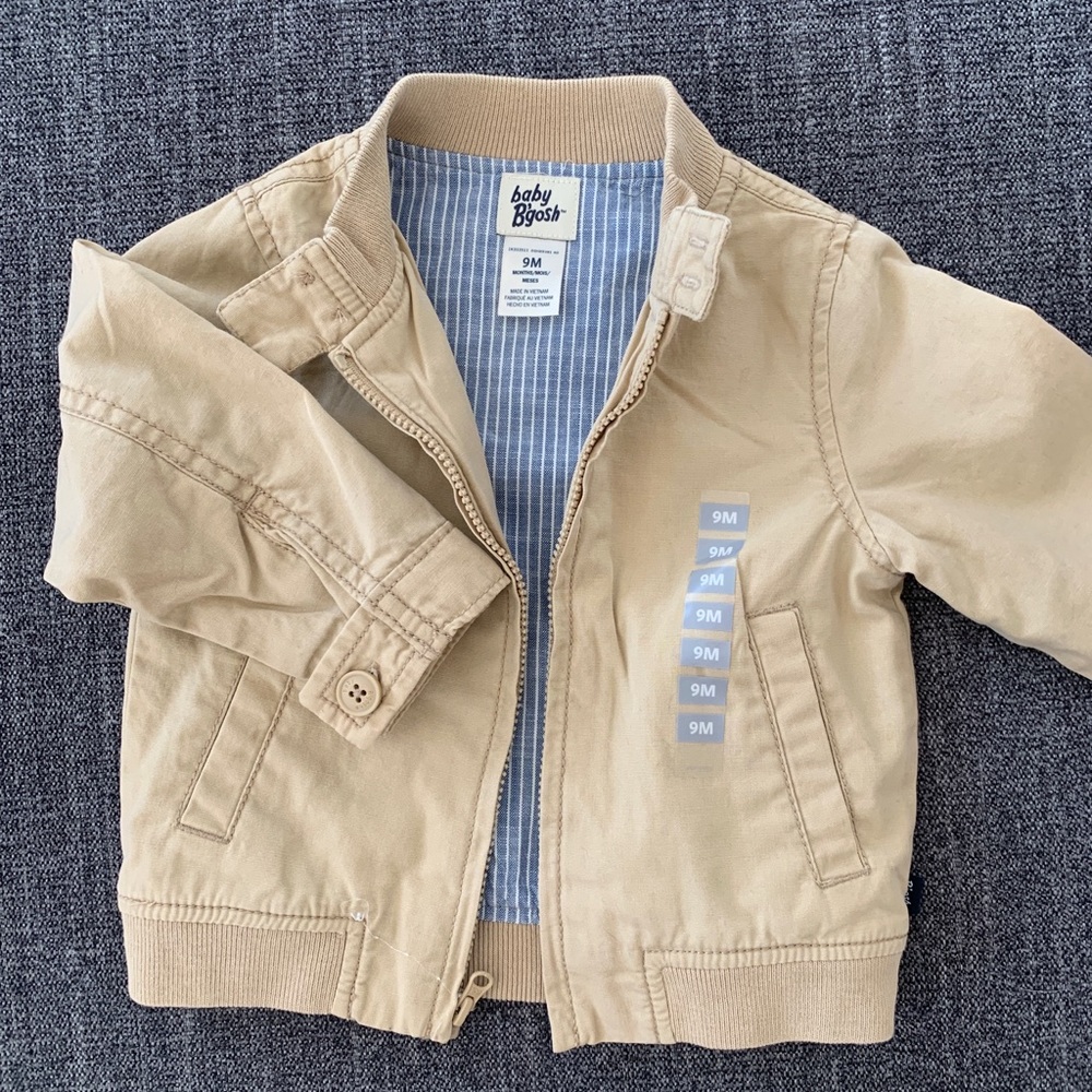 Baby B’gosh Boys Tan Jacket Size 9 Months NWT